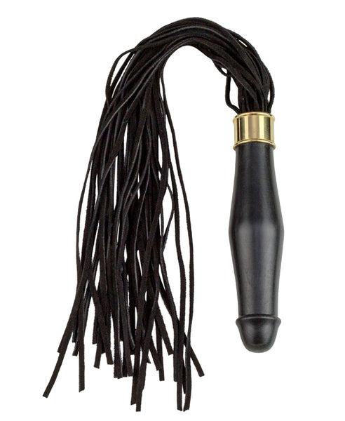 Satyr Black Suede Postulant Flogger